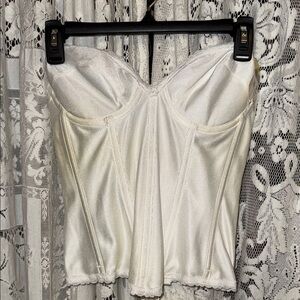 Elegant White Satin Bustier